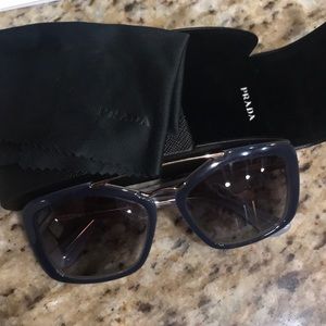 Prada Sunglasses Blue Grey Glasses SPR 24R 3E2